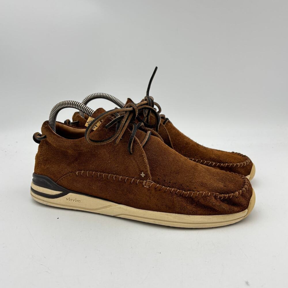 Visvim Prime Runner FBT Shaman Folk Moc Toe Sneakers Shoes Brown Suede Men's 9.5